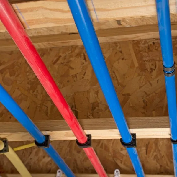 Pex piping installed